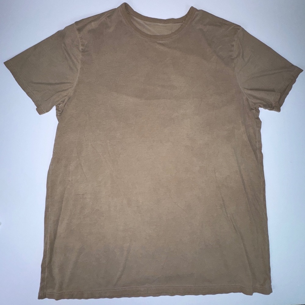 Lululemon Mens Short Sleeve Crewneck T-Shirt Brown XL